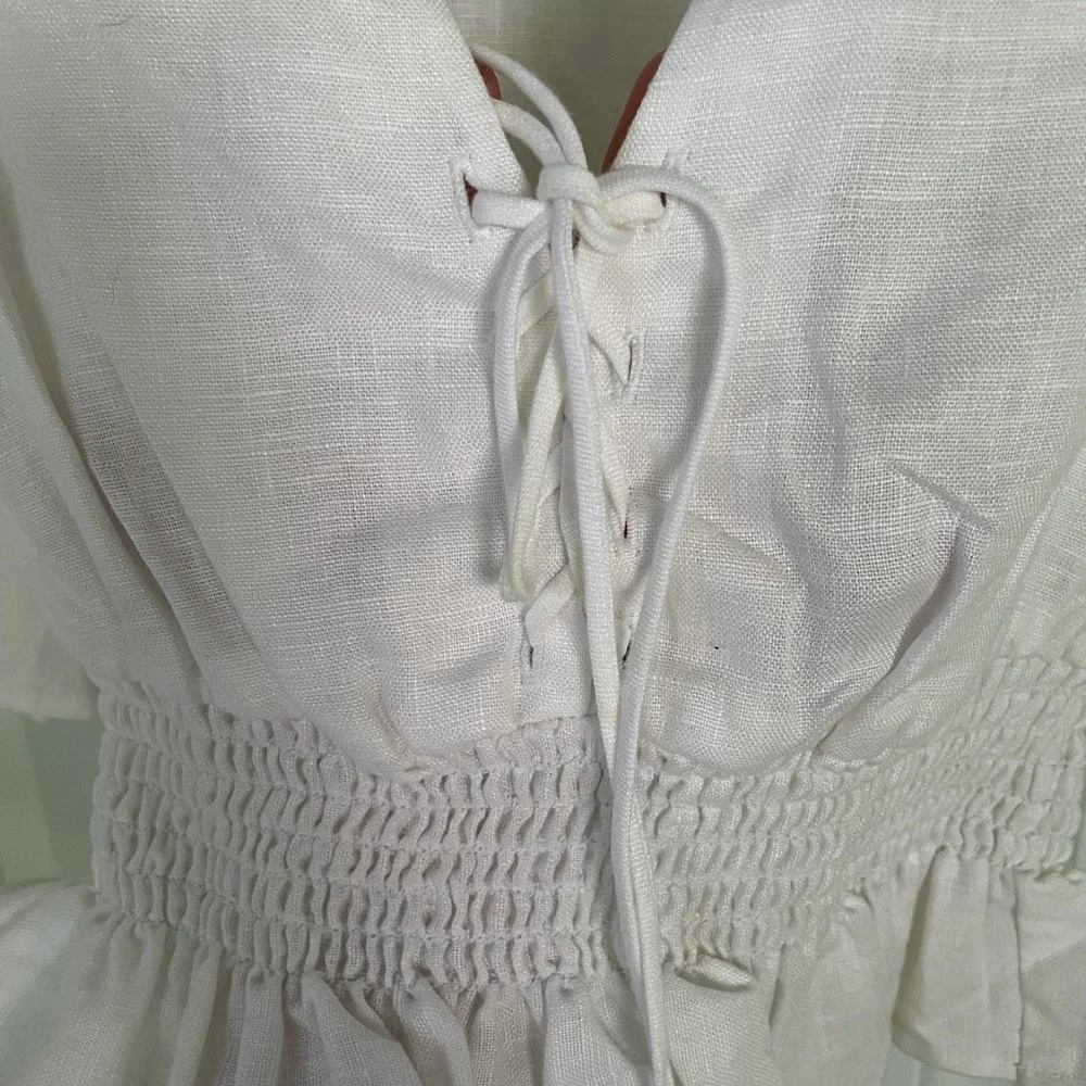 Reformation Emilia Top in White XS
